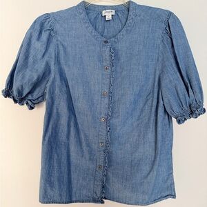J Crew Blue Denim Women's Top